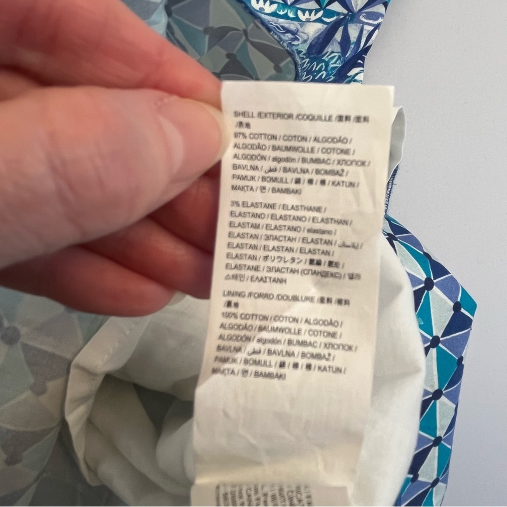 Desigual Floral Blue and White Mini Dress Size 38 or Small - Picture 12 of 13